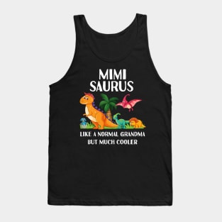 Mimisaurus Mimi Grandma Saurus Women Dinosaur Matching Tank Top